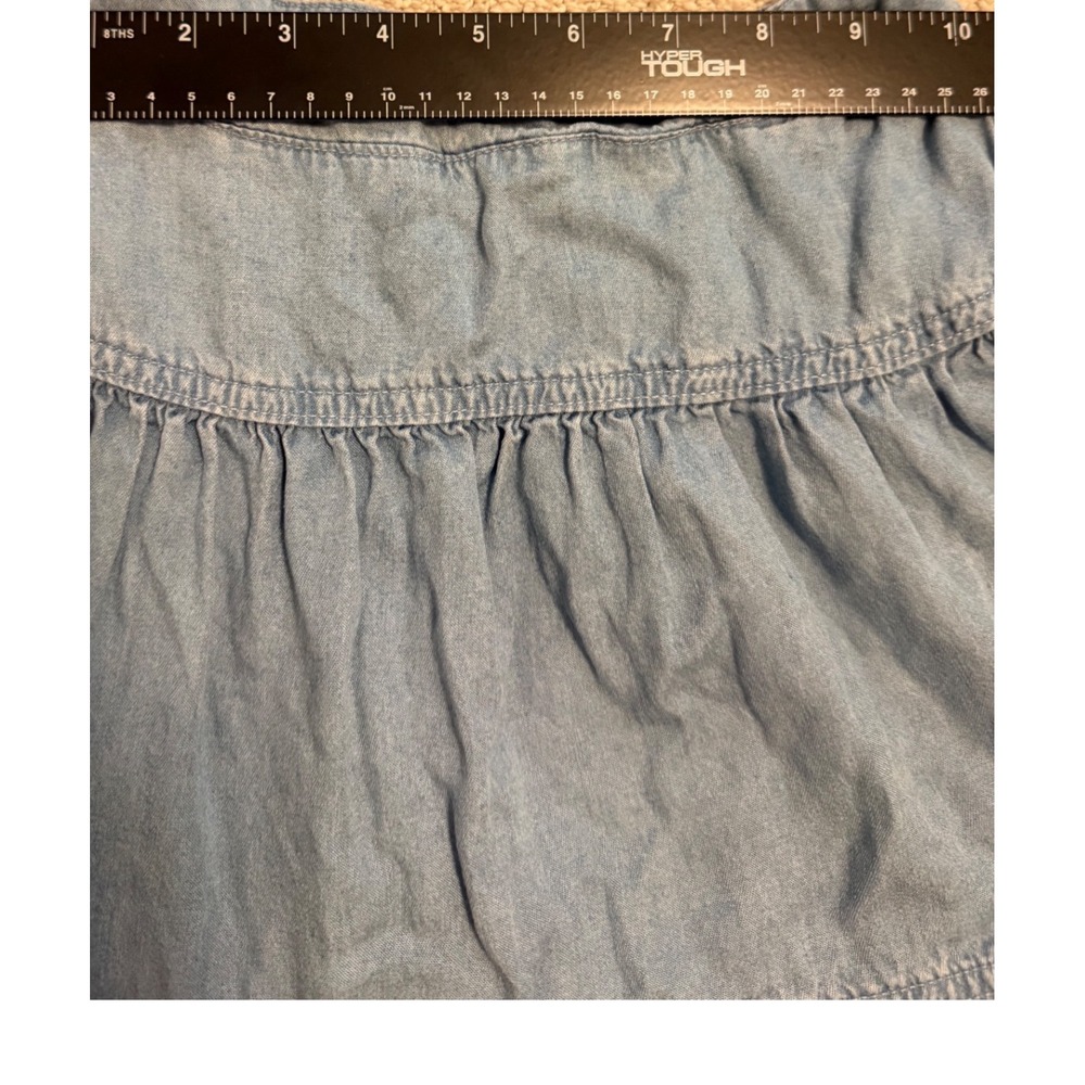 Xtraordinary 2 Piece Skirt Set Kids Small Blue NWOT Cami Tiered Maxi Chambray - Picture 3 of 7